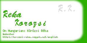 reka korozsi business card