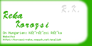 reka korozsi business card